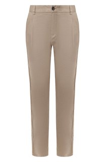 Брюки из смеси льна и хлопка Giorgio Armani