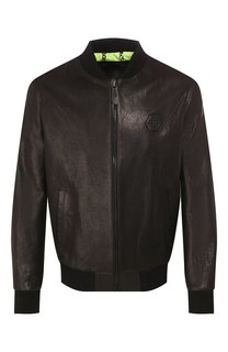 Кожаный бомбер Philipp Plein