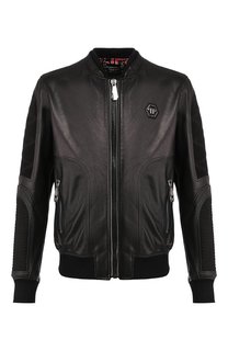 Кожаный бомбер Philipp Plein