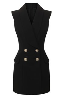 Шерстяное платье Balmain
