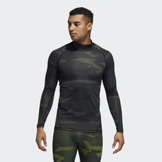 Лонгслив для фитнеса Alphaskin Camouflage adidas Performance