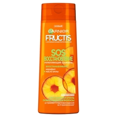 GARNIER Fructis Восстанавливающий Шампунь для волос "Фруктис, SOS Восстановление", укрепляющий, для секущихся и очень поврежденных волос, с Керафилом и Маслом Амлы