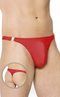 Мужские стринги на застёжке, красные (XL) Soft Line