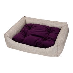 Лежак для собак и кошек Xody Люкс №2, флок, VIOLET, 60х50х15 см
