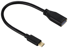 Кабель Hama 135712 Type-C 0,15м Black