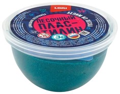 Пластилин песочный Lori Изумрудный формочка 250 гр.