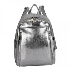 Рюкзак женский OrsOro DW-958 серебро металлик