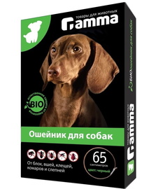 Ошейник Gamma БИО от внешних паразитов для собак (650 х 9 х 3мм, )
