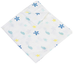 Пеленка муслиновая Amarobaby "Rainbow. Море", 125х115 см