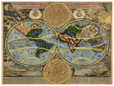 Вышивка бисером Матренин Посад Карта 18 века 4223