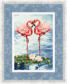 Набор для вышивания Золотое Руно З-051 Свидание фламинго