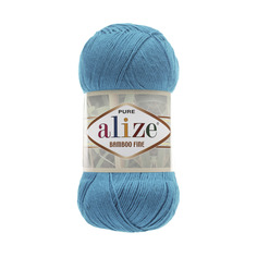 Пряжа для вязания Ализе Bamboo Fine (100% бамбук) 5х100гр/440м цв,484 голубой сочи Alize