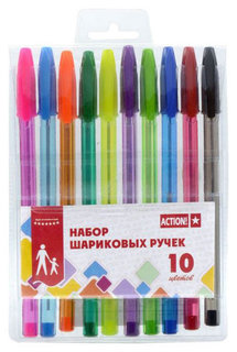 Набор ручек ACTION! ABP1001 10 цветов