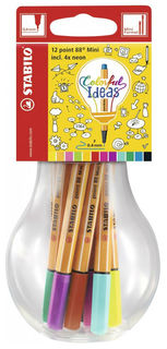 Ручки капиллярные "Point 88", 12 цветов Stabilo