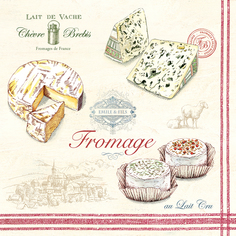 Бумажные салфетки Fromage трехслойные 33 см Easy Life