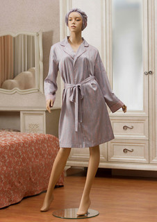Домашний халат Primavelle Ronico серо-розовый L-xL