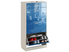 Обувница MFMaster Дженни-3 МСТ-ОДД-03 60х29,6х131,4см, дуб молочный/серый глянец МФ Мастер