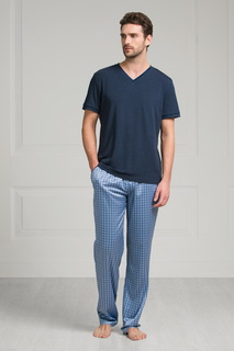 Пижама комплект мужской Laete 51656 синий XXXL