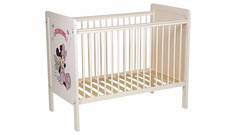 Кроватка детская Polini kids Disney baby 220 Минни Маус-Фея, белый-розовый