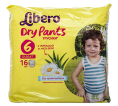 Подгузники Libero Dry Pants 6 (13-20 кг), 16 шт.