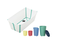 Ванночка с горкой и игрушками Stokke (Стокке) Flexi Bath and Play White Aqua 553504