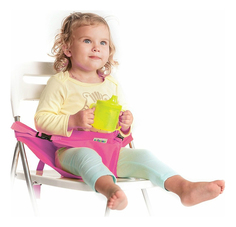 Вкладыш для стульчика Жирафики Для кормления и путешествий розовый