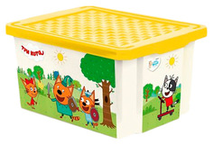 Ящик для хранения "Три кота", 17 л, жёлтый Little Angel