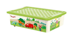 Ящик для хранения "Три кота", 30 л, зелёный Little Angel