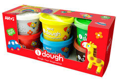 Тесто для лепки AMOS 6 цветов 100 г Амос