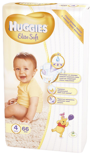 Подгузники Huggies Elite Soft 4 (8-14 кг), 66 шт.