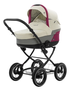 Коляска 3 в 1 Noordi 3 в 1 Polaris Classic бежевая с красным