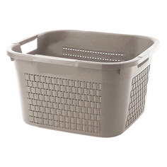 Корзина для белья 22л Rotho Country 43,5x33,5x22см, цвет белый