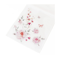 Дорожка на стол Бабочки с розами Frank