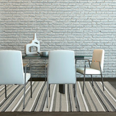 Коврик напольный двусторонний Swedy BAND 60x110см, серо-черный