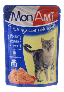 Влажный корм для кошек MonAmi, цыпленок, 100г