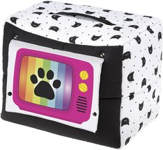 Домик Ferplast TvCat для кошек (Д 44 x Ш 32 x В 35 см, Черно-белый)