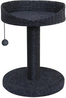 Когтеточка-лежак Pet Choice с игрушкой для кошек (40 x 40 x 52 см, Черный)