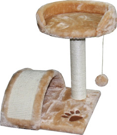Когтеточка-комплекс Pet Choice с игрушкой для кошек (35 x 35 x 45 см, Бежевый)