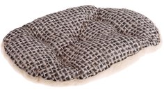 Подушка мягкая Ferplast Relax F с мехом для собак и кошек Relax F 89/10, Серый с бежевым