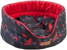Лежак Katsu Yohanka shine Геометрия для животных (52 х 46 х 19 см, красный)