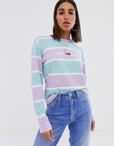 Лонгслив в полоску с логотипом-флагом Tommy Jeans-Мульти
