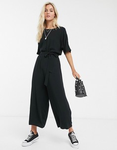 Комбинезон с поясом ASOS DESIGN-Черный