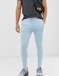 Голубые зауженные джоггеры ASOS DESIGN-Синий