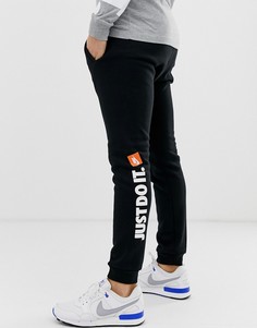 Черные флисовые джоггеры Nike Just Do It-Черный