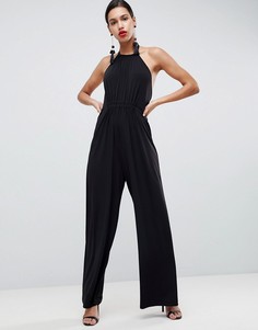Комбинезон с присборенной талией ASOS-Черный