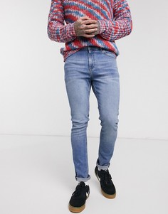 Синие супероблегающие джинсы LDN DNM-Синий