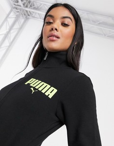 Черная спортивная куртка на молнии Puma-Черный