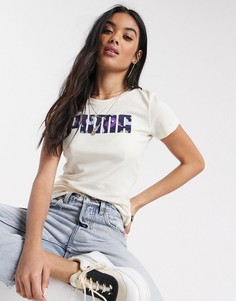 Белая футболка с короткими рукавами и логотипом Puma-Белый