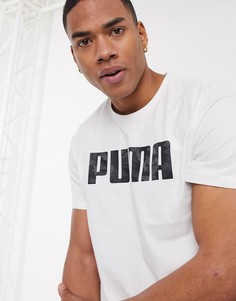 Белая футболка с короткими рукавами и логотипом Puma-Белый