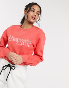 Флисовый свитшот с круглым вырезом Reebok Classic-Розовый